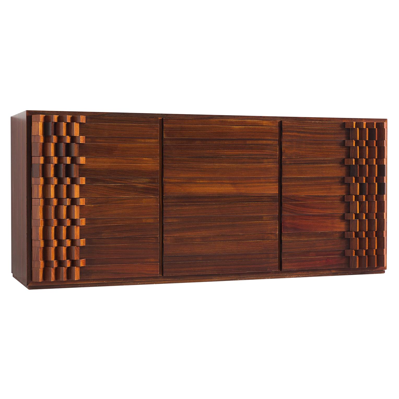 Luciano Frigerio Graphic Credenza in Rosewood