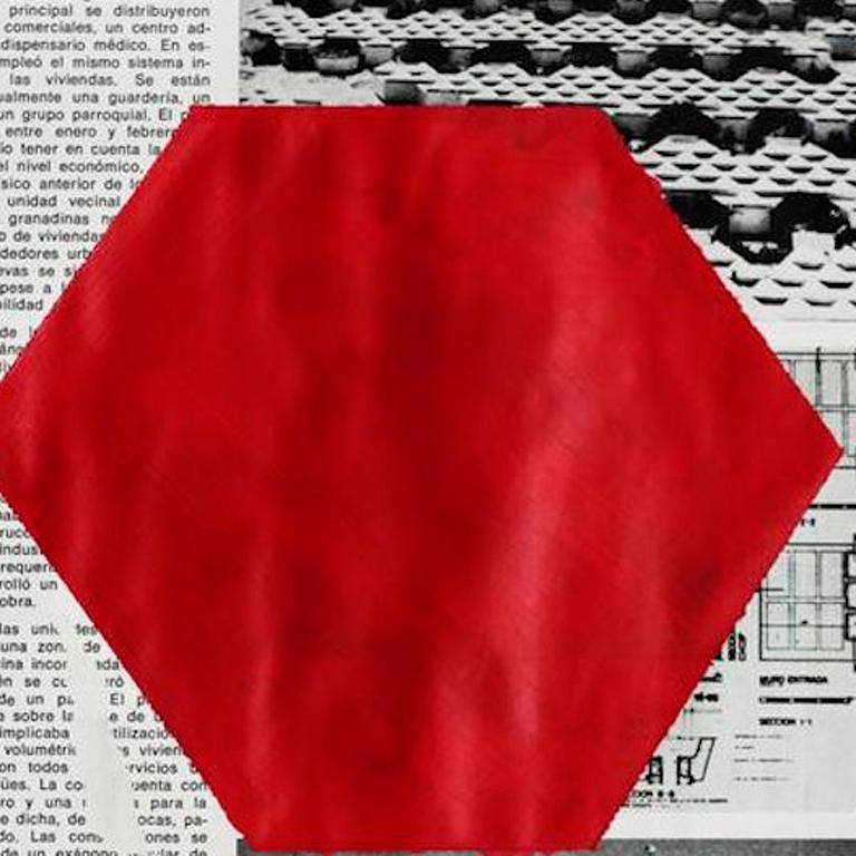 XLV - Géométrique abstrait Mixed Media Art par Luciana Levinton