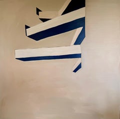 Luciana Levinton - Contemporary Minimalist Large Abstract Painting with Architectural Linear Forms Contemporary Minimalist Large Abstract Painting with Architectural Linear Forms