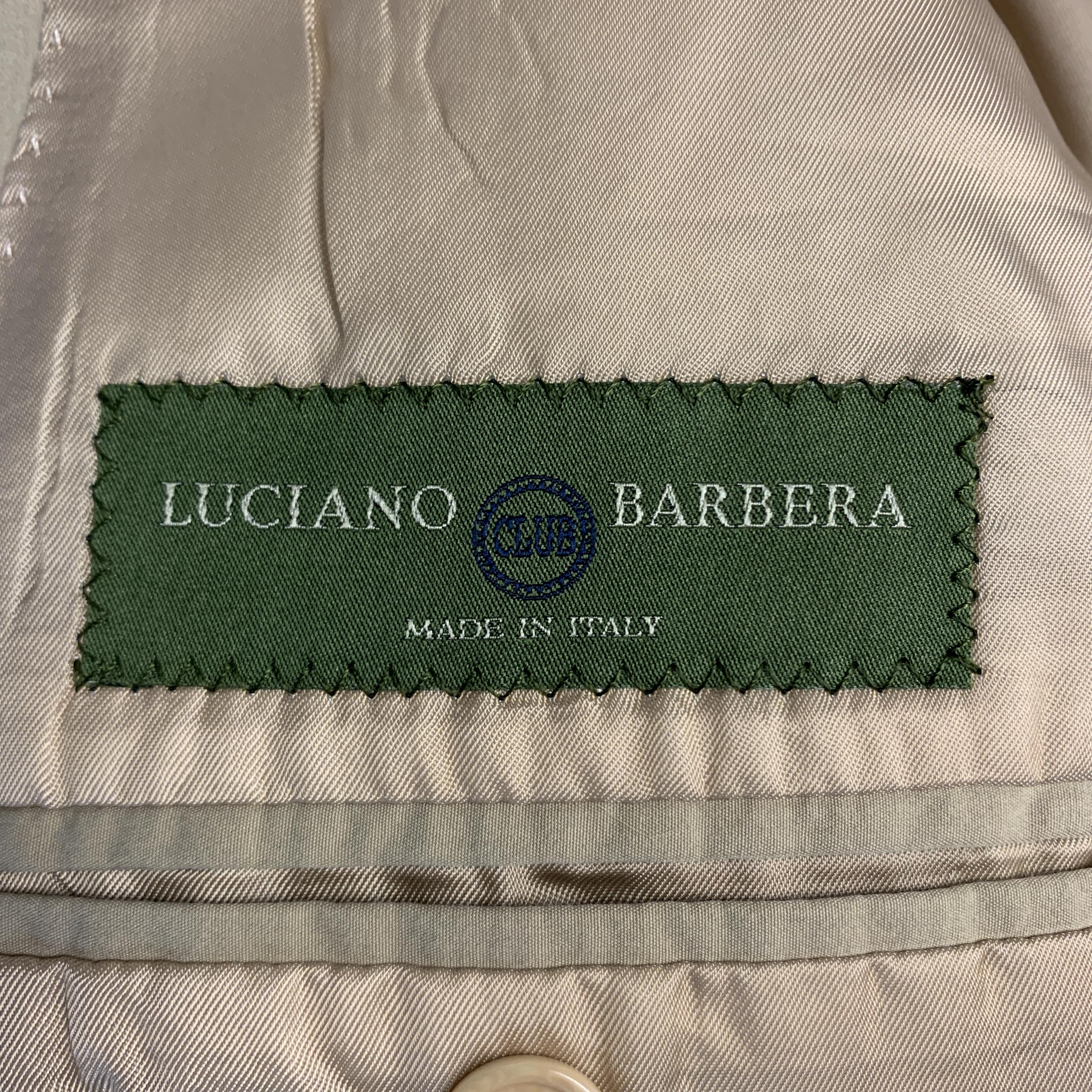 Men's LUCIANO BARBERA 38 Regular Khaki Cotton Suit