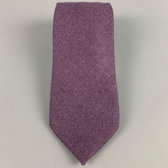 LUCIANO BARBERA Purple Grey Wool Tie