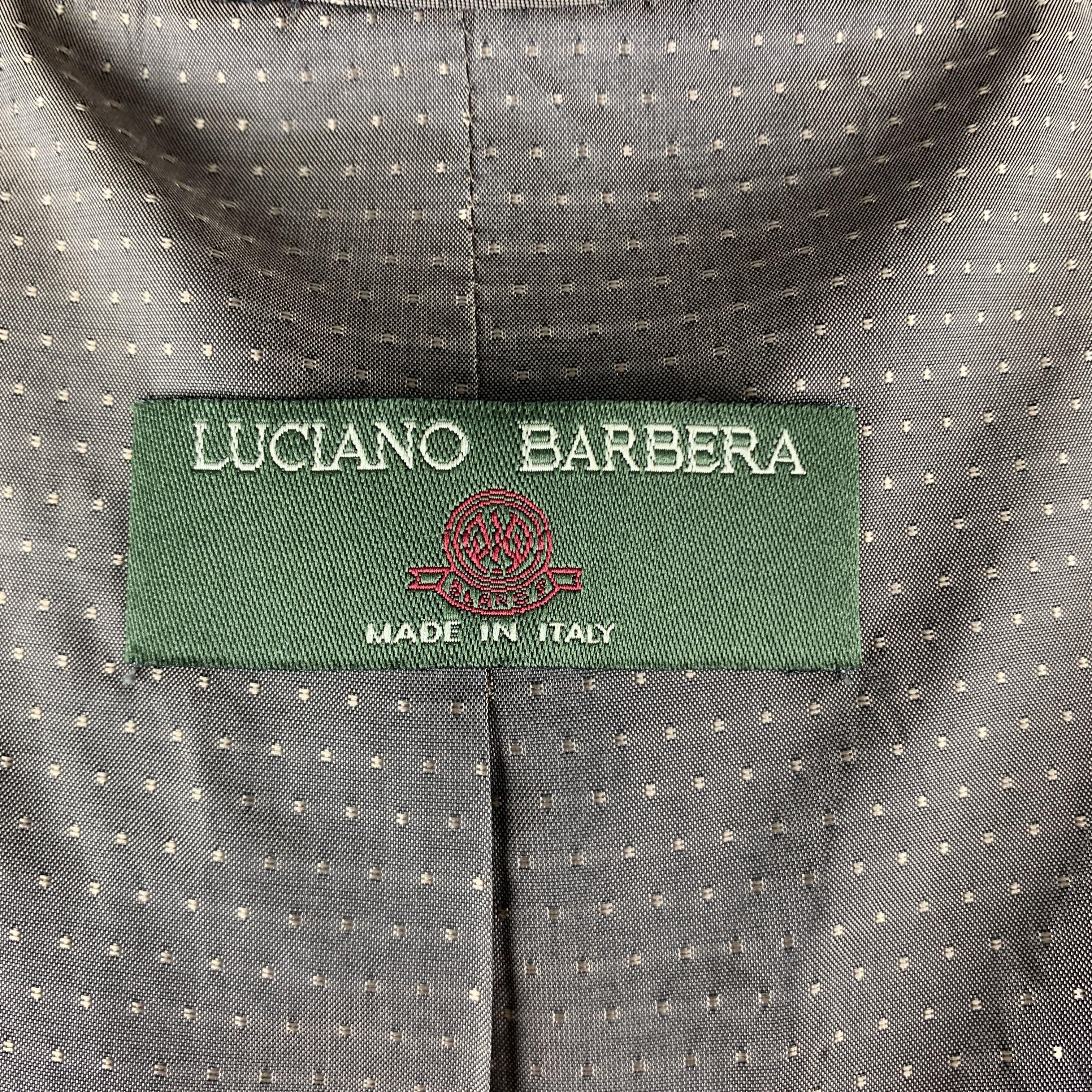 LUCIANO BARBERA Size 10 Brown & Black Marbled Alpaca Blend Coat For Sale 2