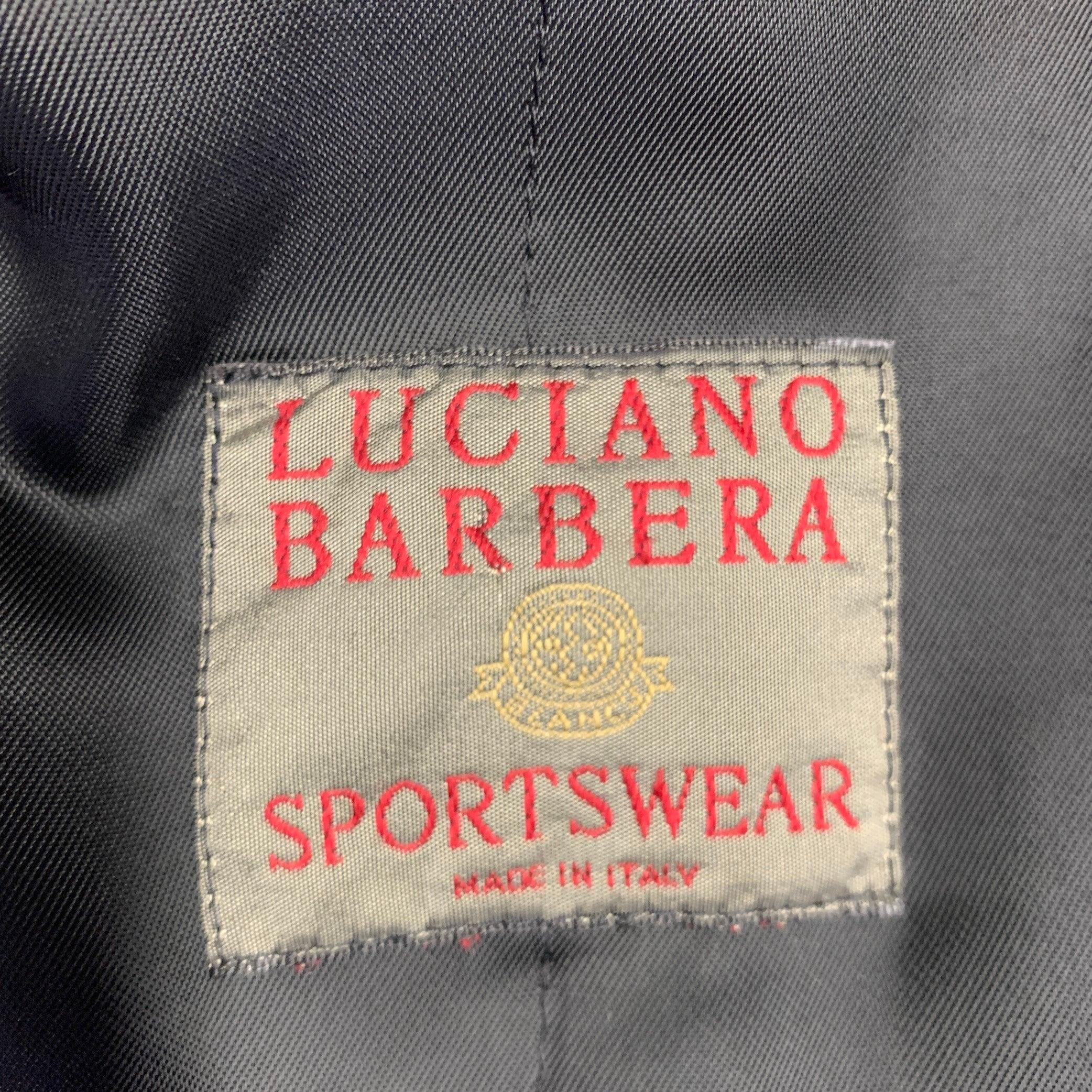 Uomo LUCIANO BARBERA Cappotto monopetto in misto lana grigio taglia 42 in vendita