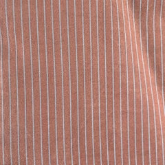 LUCIANO BARBERA Size L Burgundy Blue Stripe Cotton Silk Long Sleeve Shirt