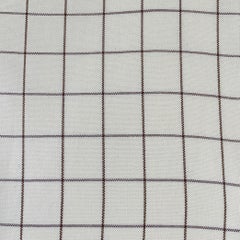 LUCIANO BARBERA Size L Yellow Brown Window Pane Cotton Long Sleeve Shirt