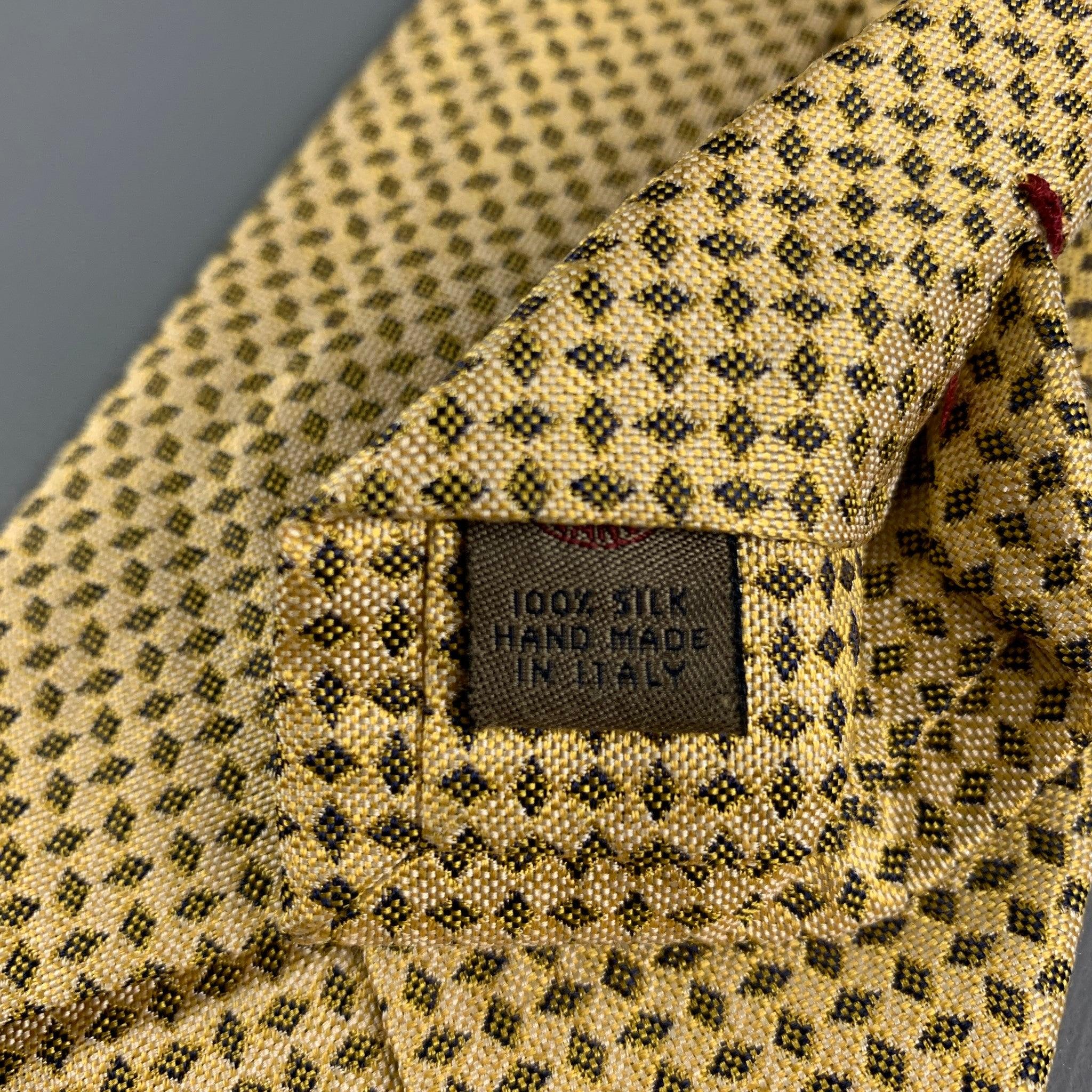 Men's LUCIANO BARBERA Yellow Black Tie For Sale