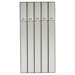 Luciano Bertoncini for Elco Set of 5 Wall Mirrors and Coat-Rack, "Gronda", 1970s