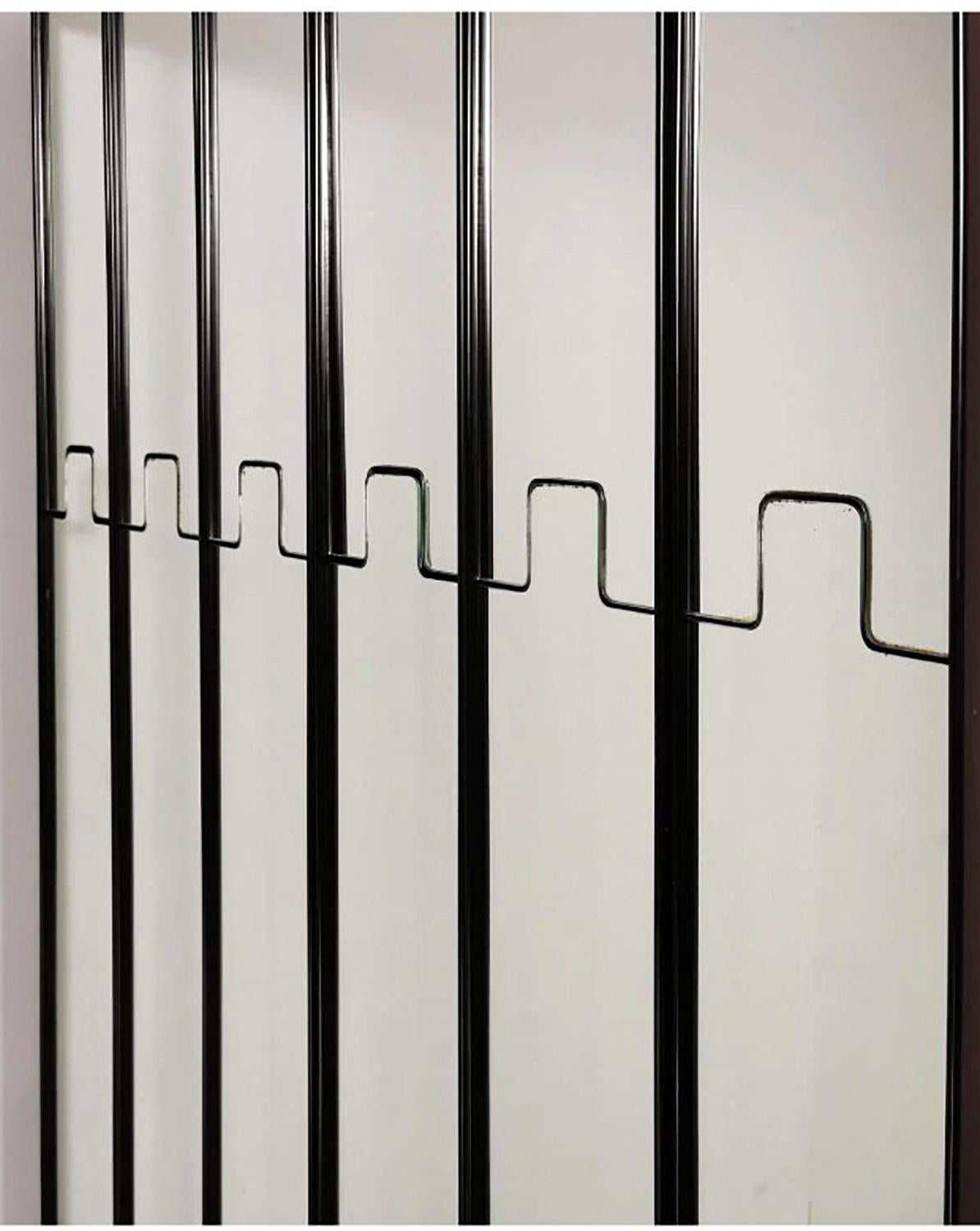 Luciano Bertoncini for Elco Set of 6 Wall Mirrors and Coat-Rack, 