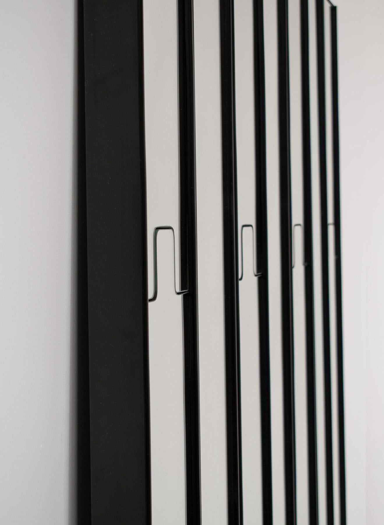 Mid-Century Modern Luciano Bertoncini 'Gronda' Mirror Coat Rack for Elco, Italy 1970s