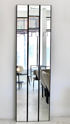 Luciano Bertoncini Gronda Wandspiegel / Garderobenständer für Elco Italien ca. 1970