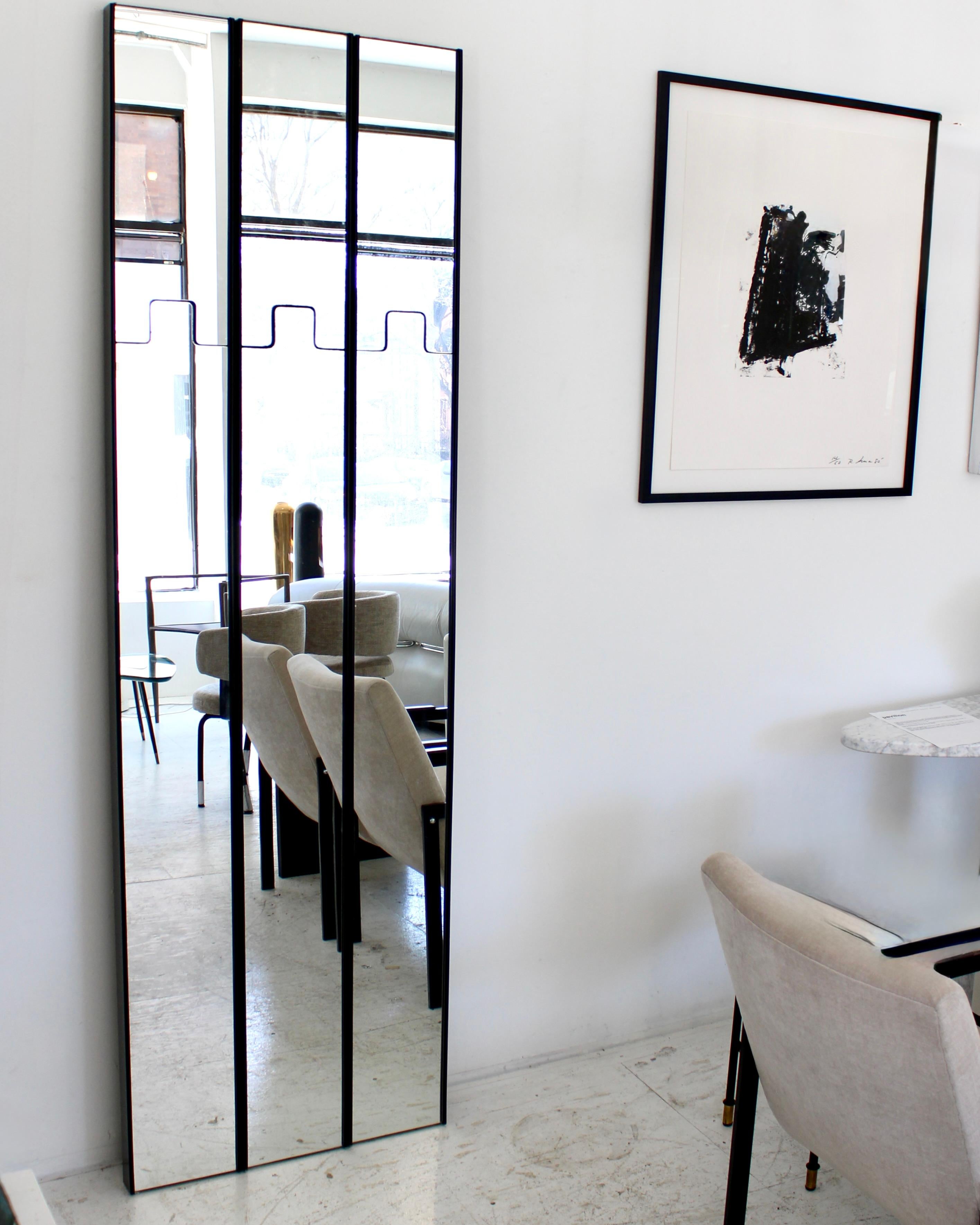 Metal Luciano Bertoncini Gronda Wall Mirrors / Coat Racks for Elco Italy c1970 For Sale