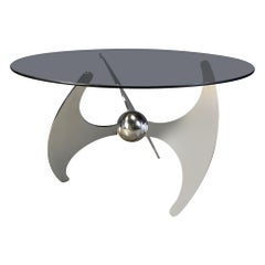 Table de salle à manger ou de salon réglable "Helix" de Luciano Campanini, années 1970