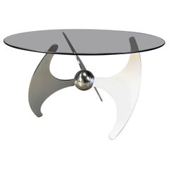 Luciano Campanini “Helix” adjustable dining or coffee table, 1970s