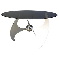 Luciano Campanini “Helix” adjustable dining or coffee table, 1970s