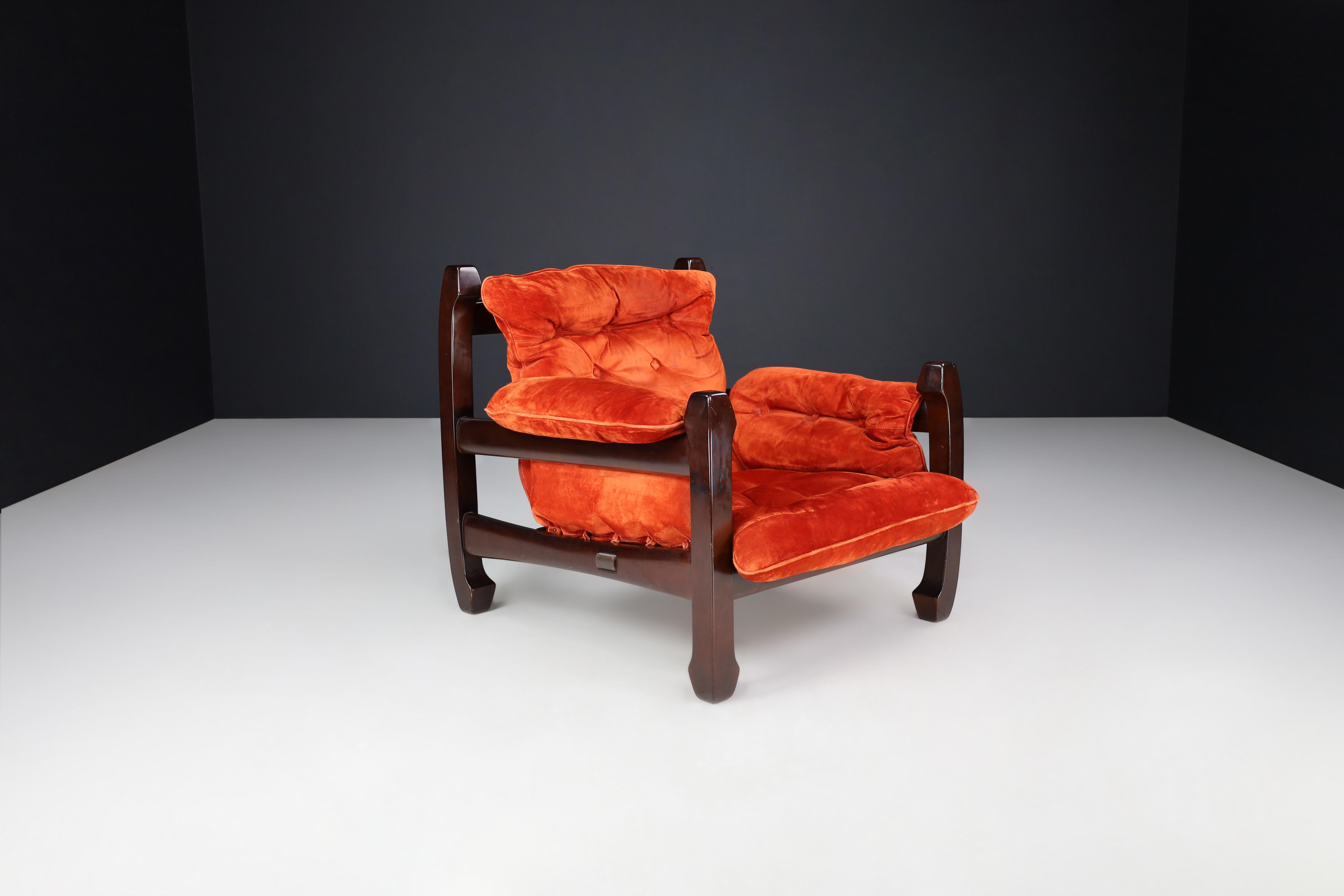Luciano Frigeri Lounge Chair and Ottomann 