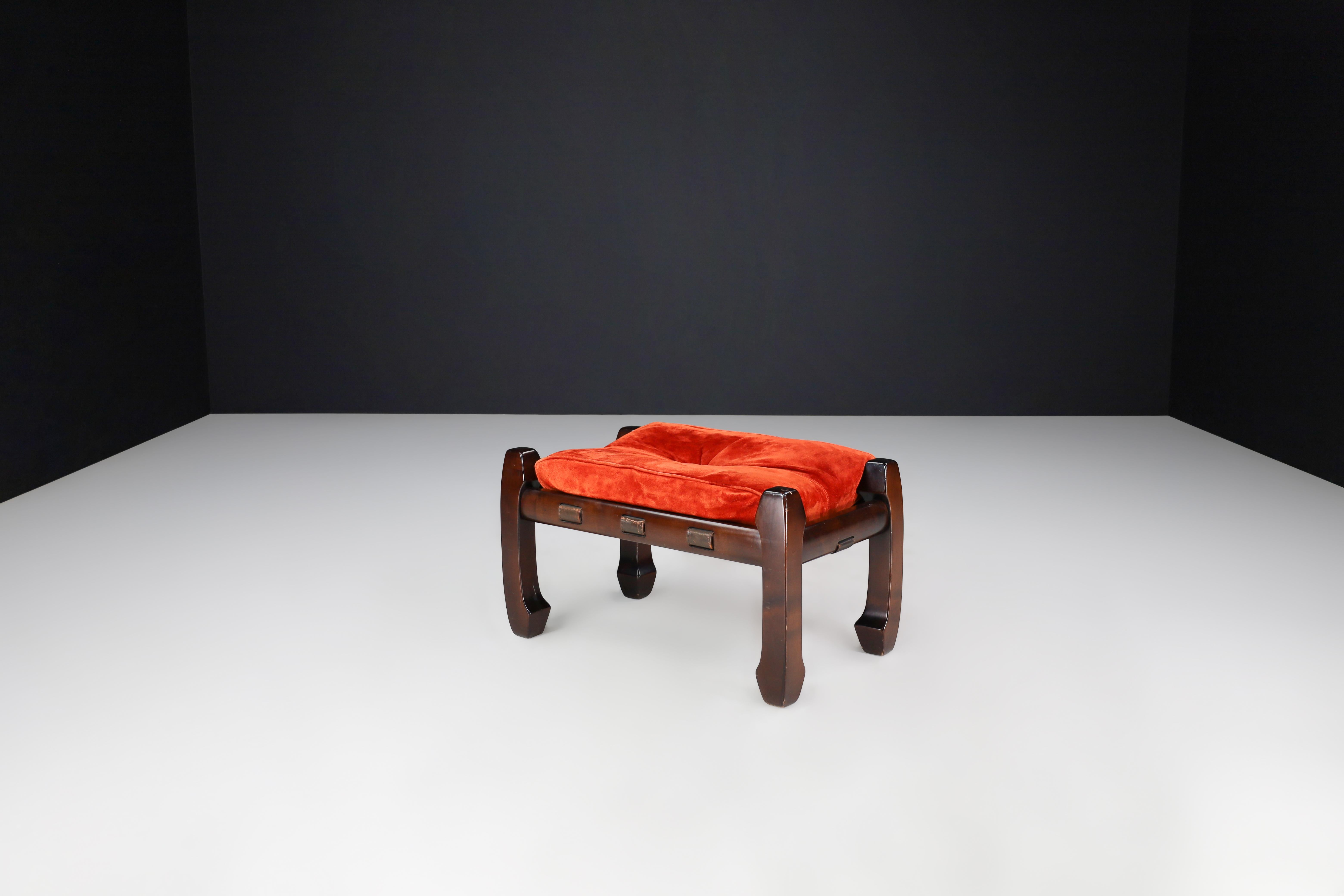 20th Century Luciano Frigeri Lounge Chair and Ottomann 