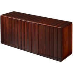 Luciano Frigerio Architectural 'Perla' Sideboard in Dark Padouk Wood