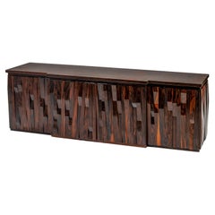 Luciano Frigerio Barium wood sculptural sideboard  - Italian Design 1970 