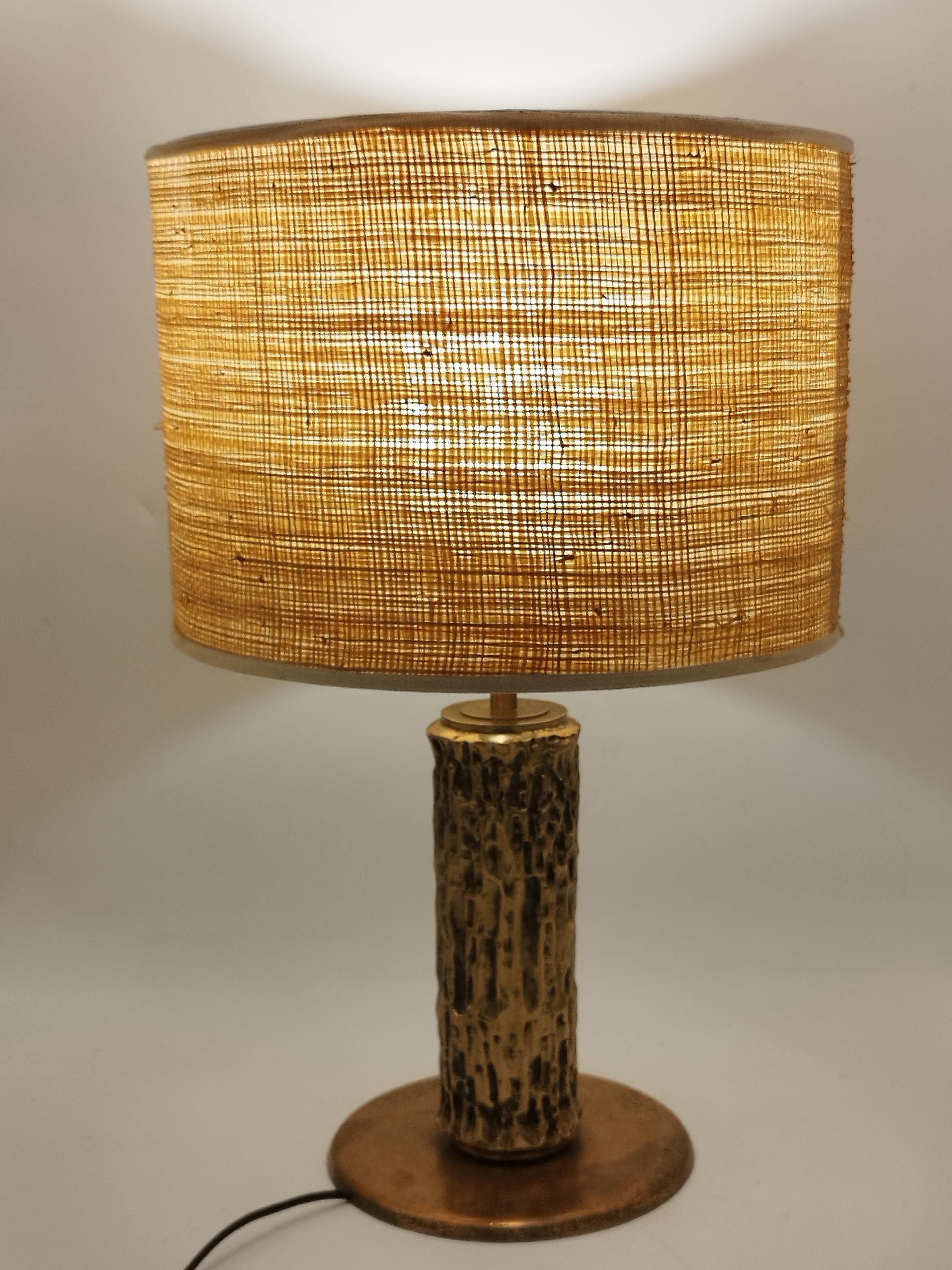 Luciano Frigerio Brass Table Lamp, Italy 1970s In Good Condition For Sale In Naples, IT
