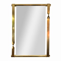Luciano Frigerio Brass Twist Mirror 1970s