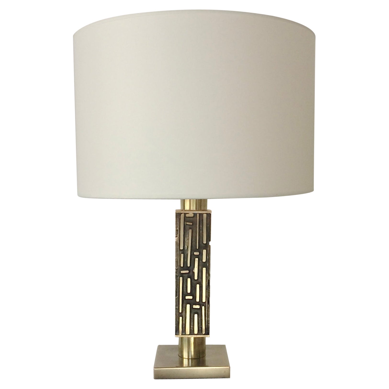 Mid-Century moderno Lampada in bronzo e ottone di Luciano Frigerio, 1970 circa, Italia in vendita