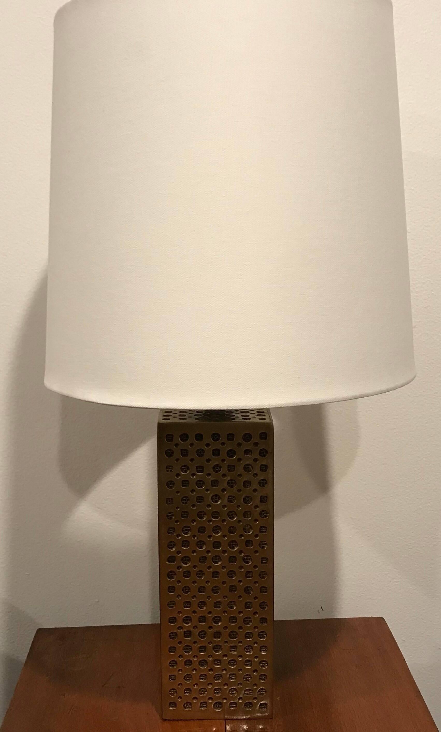 Mid-Century Modern Luciano Frigerio Bronze Table Lamp, 1970