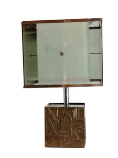 Luciano Frigerio Bronze Table Lamp, Italy 1970s