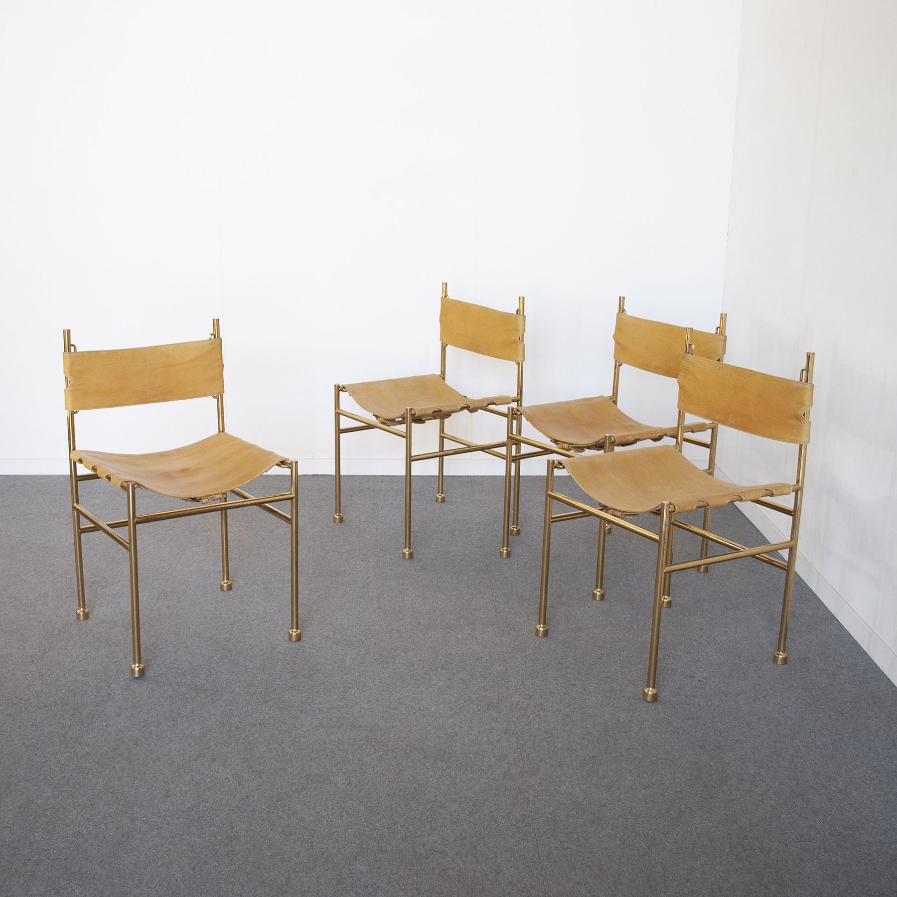 Mid-Century Modern Luciano Frigerio Chairs by Desio from the 70s