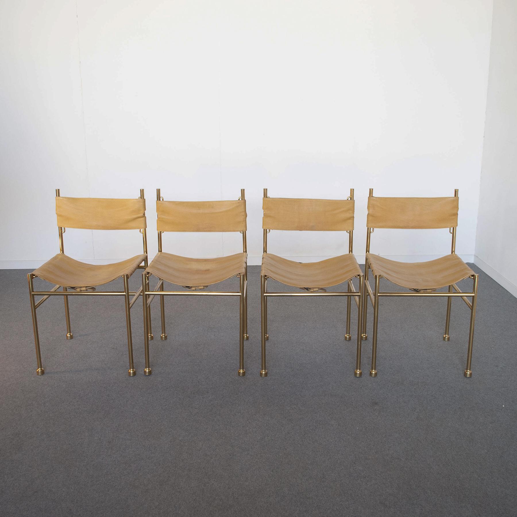 Italian Luciano Frigerio Chairs by Desio from the 70s
