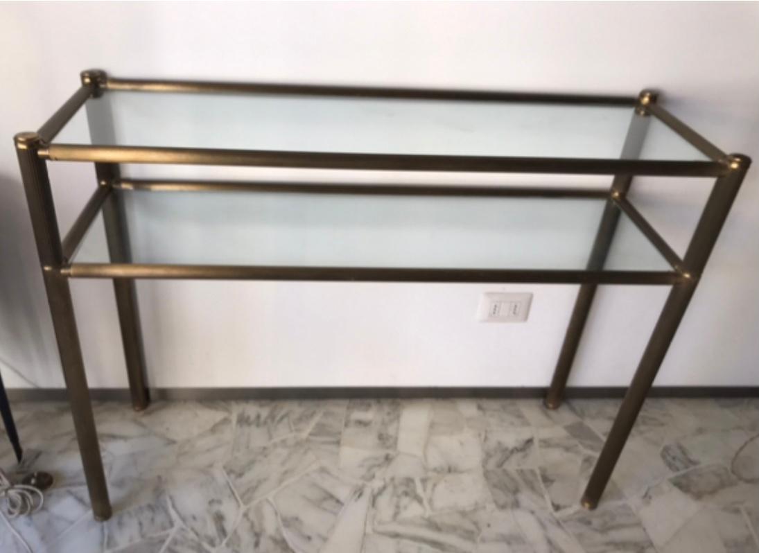 Luciano Frigerio Console Brass, 1955, Italy In Excellent Condition For Sale In Milano, IT