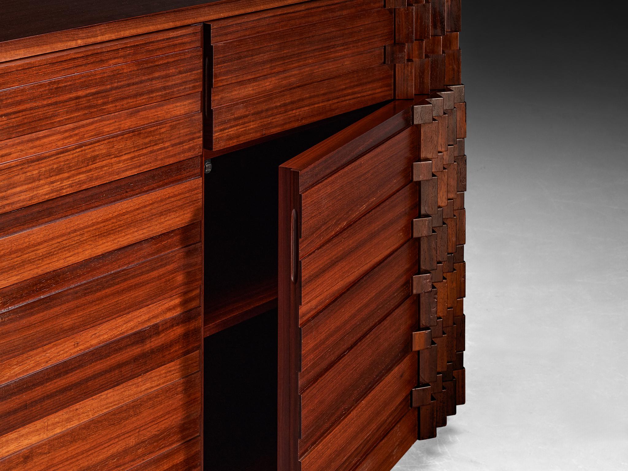 Luciano Frigerio 'Diamante' Sideboard with Cubist Graphic Front For Sale 3