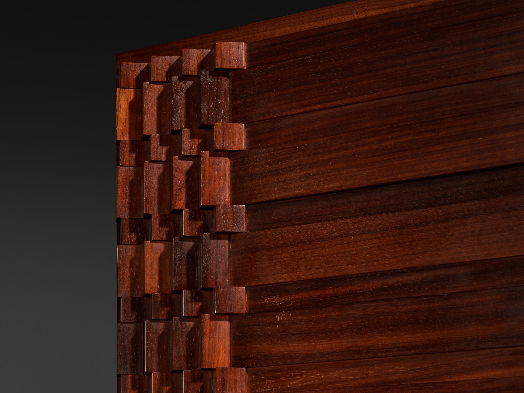 Late 20th Century Luciano Frigerio 'Diamante' Sideboard with Cubist Graphic Front For Sale