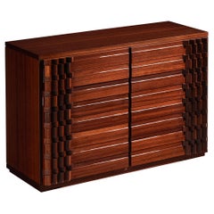 Luciano Frigerio „Diamante“ Sideboard mit kubistischer grafischer Front