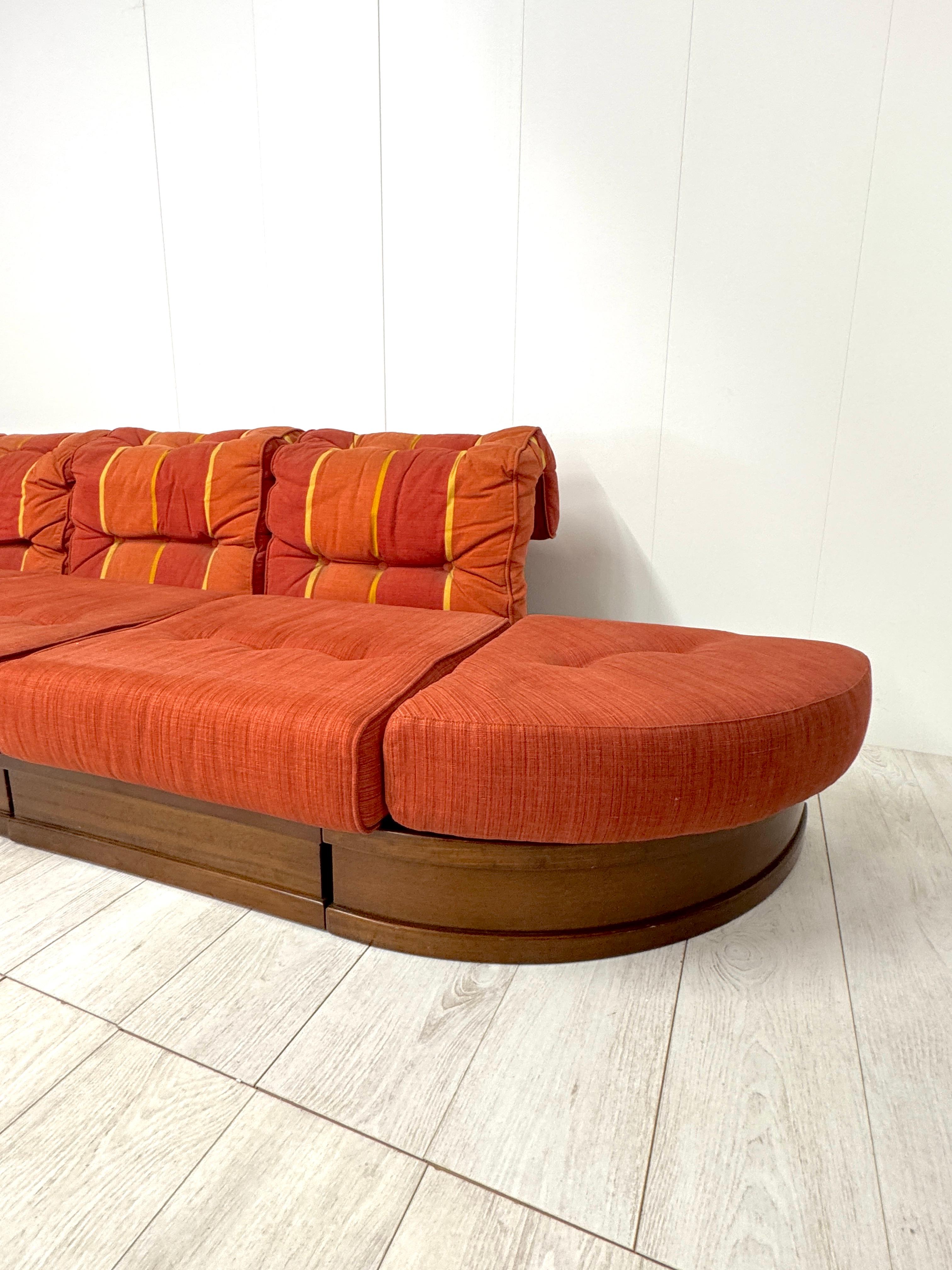 Mid-20th Century Luciano Frigerio, Modular sofa mod. Can Can, Prod. Frigerio of Desio, 1966 For Sale