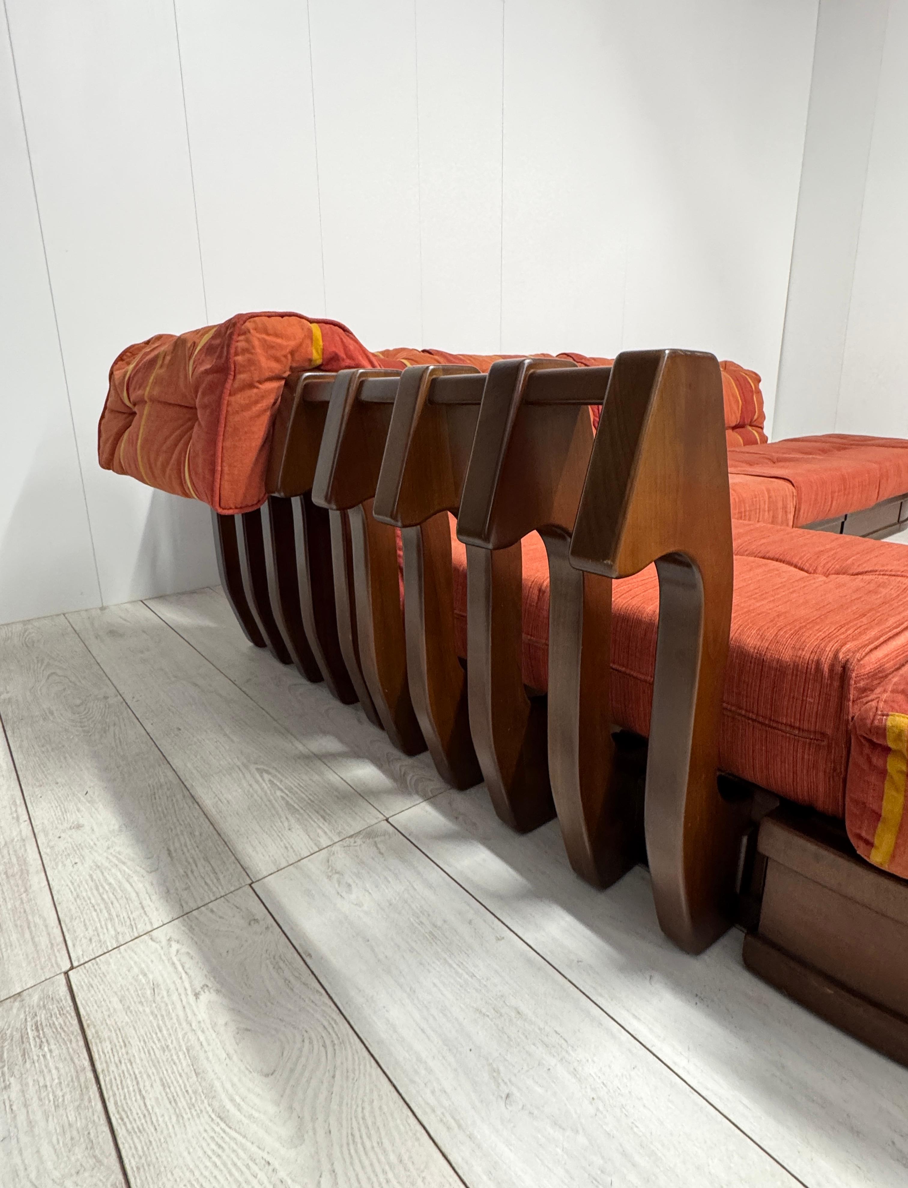 Luciano Frigerio, Modular sofa mod. Can Can, Prod. Frigerio of Desio, 1966 For Sale 2