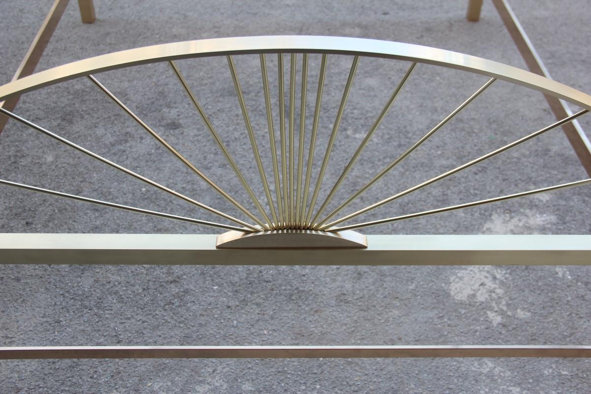 Luciano Frigerio Doppelbett aus massivem italienischem Goldmessing in Design 1970 mit Rays im Angebot 5
