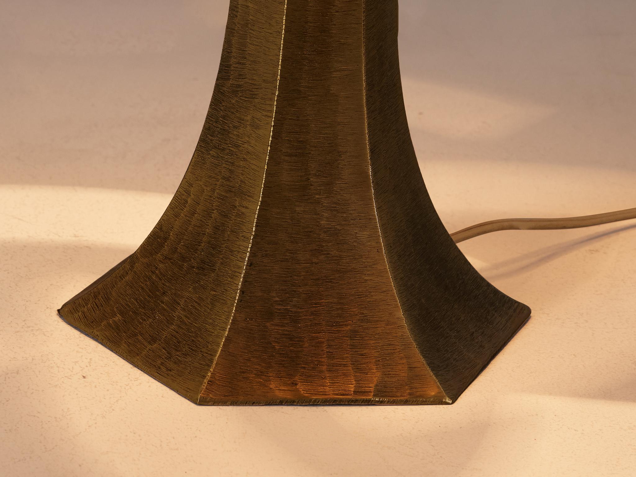 Late 20th Century Luciano Frigerio for Frigerio di Desio Table Lamp in Brass For Sale