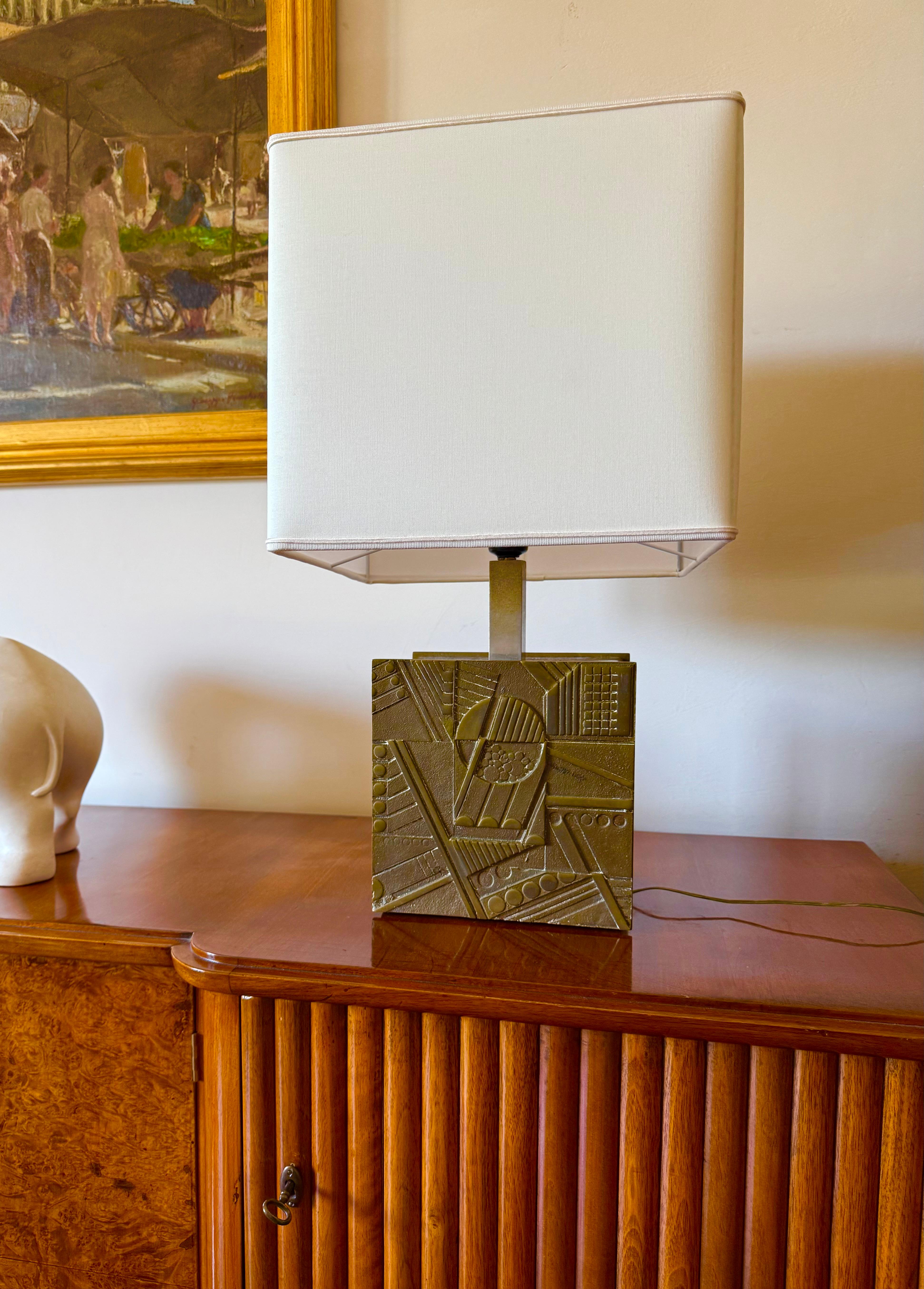 Italian Luciano Frigerio, Hollywood Regency table lamp base, Italy 1970 For Sale