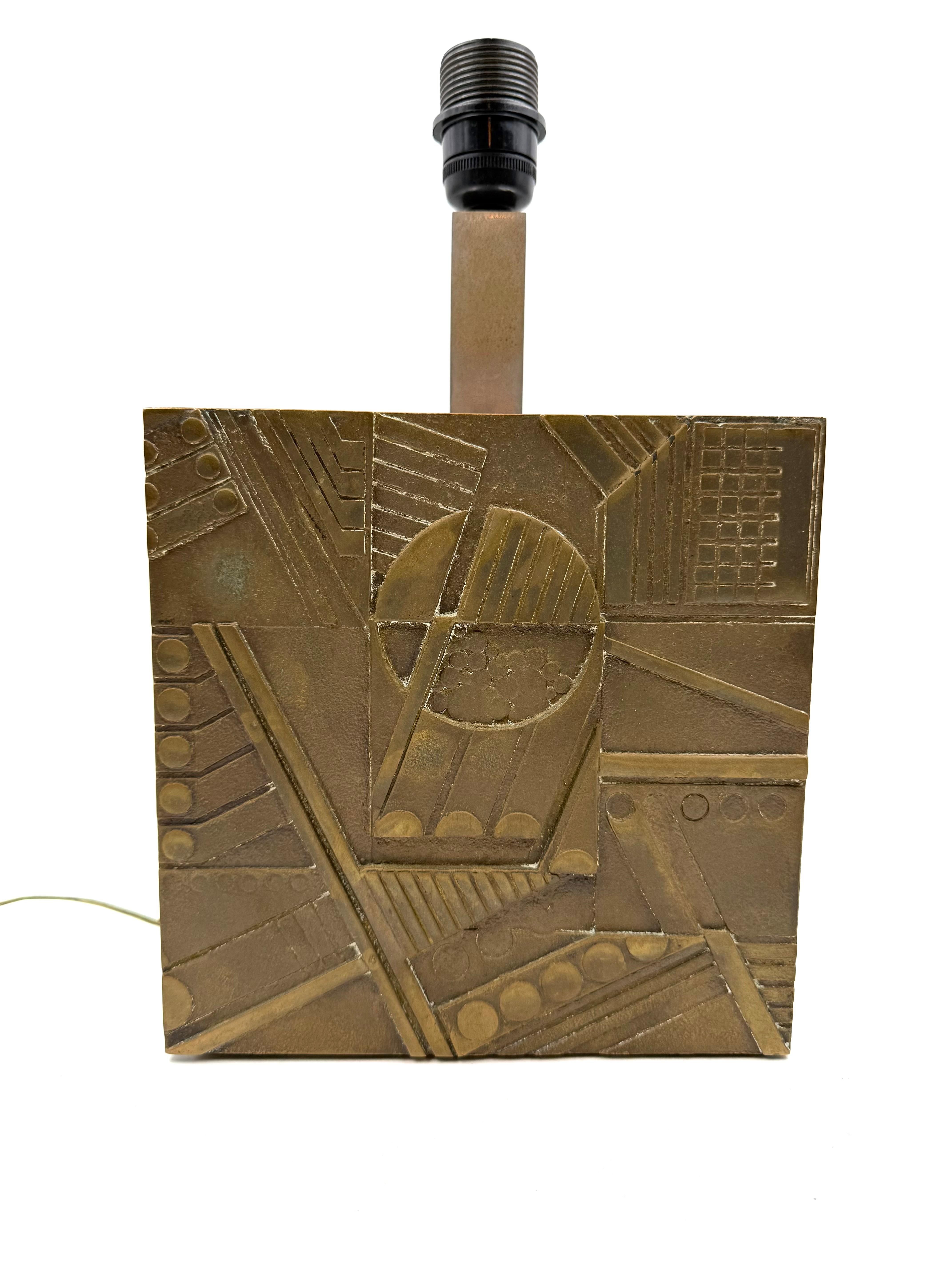 Brass Luciano Frigerio, Hollywood Regency table lamp base, Italy 1970 For Sale