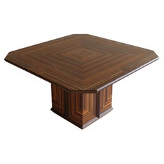 Tavolo da pranzo intarsiato Luciano Frigerio