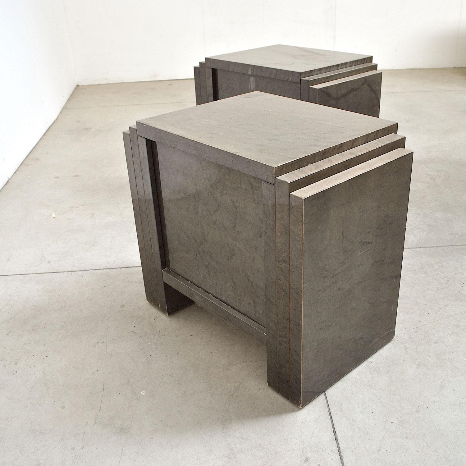 Luciano Frigerio Italian Midcentury Nightstands, Late 1970s For Sale 3