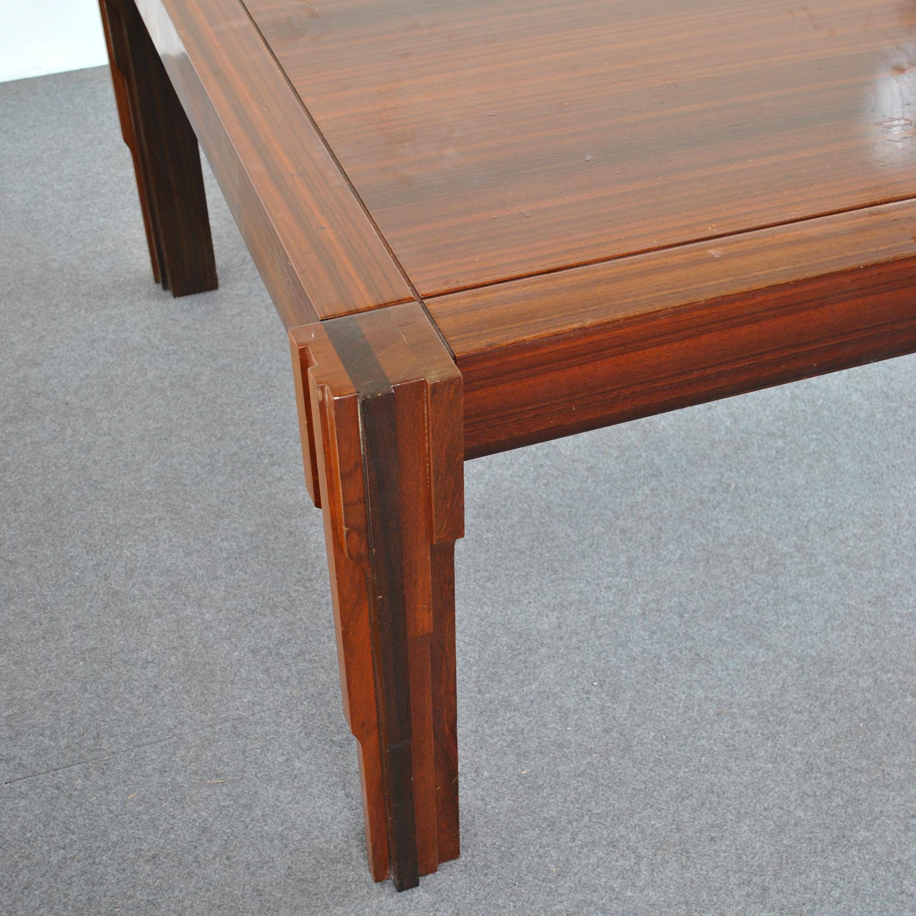 Wood Luciano Frigerio Italian Midcentury Table Early 70's For Sale
