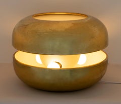 Luciano Frigerio Italian Table Lamp Vibrated Brass "Ballata Alta", 1974