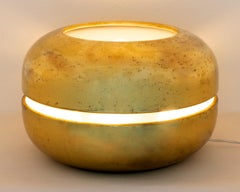 Luciano Frigerio Italian Table Lamp Vibrated Brass "Ballata Bassa", 1974