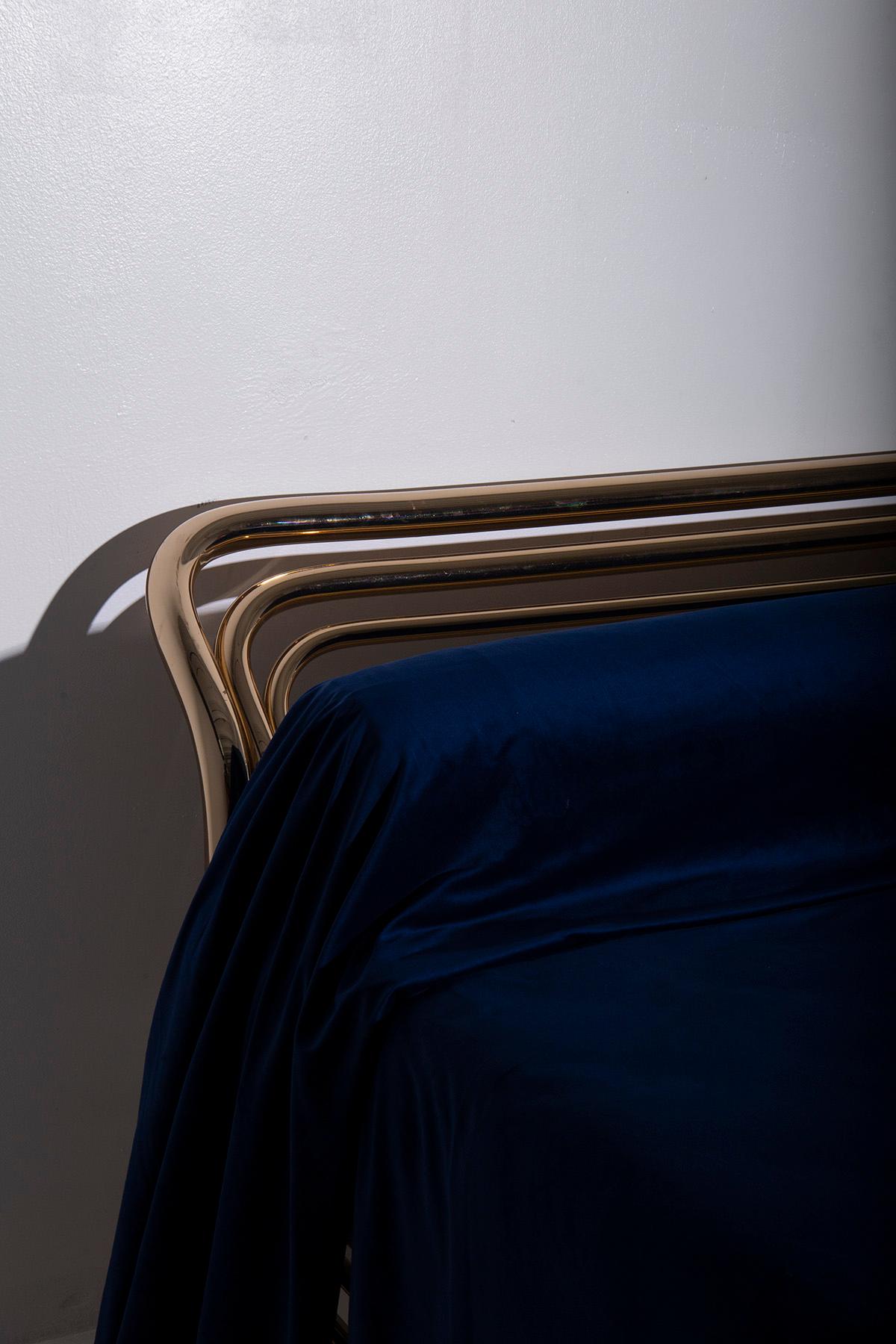 Luciano Frigerio Italienisches Vintage-Bett aus Messing, Markenzeichen im Angebot 6