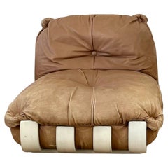 Fauteuil de salon en cuir Luciano Frigerio
