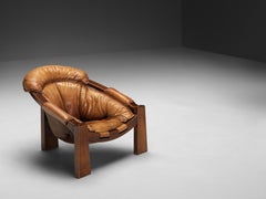 Luciano Frigerio Lounge Chair in Cognac Leather