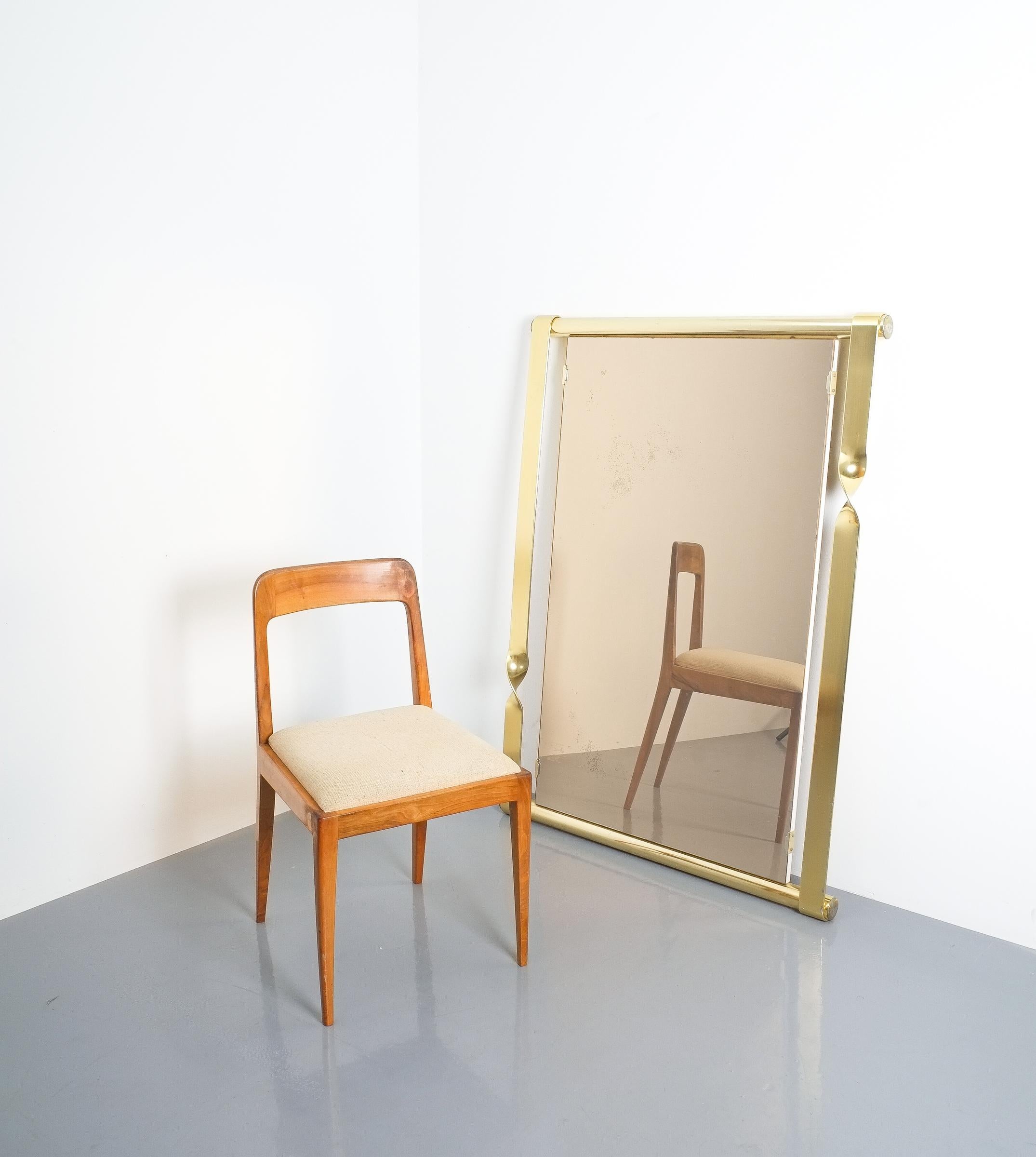 Italian Luciano Frigerio Midcentury Mirror with Golden Twisted Frame, Italy, circa 1965 For Sale