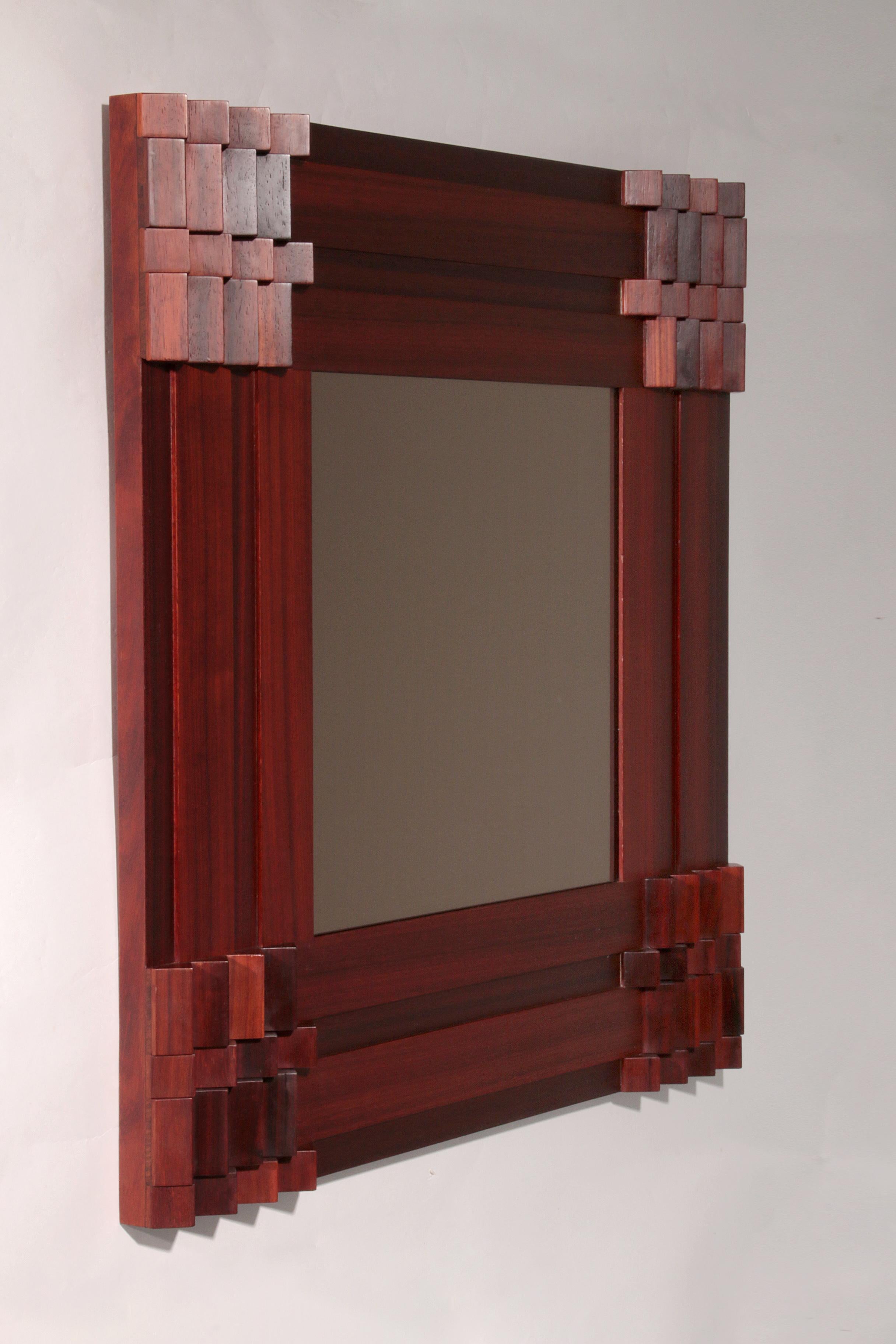 Mid-Century moderno Specchio di Luciano Frigerio 'Model Norman', metà del secolo scorso, 1970 in vendita