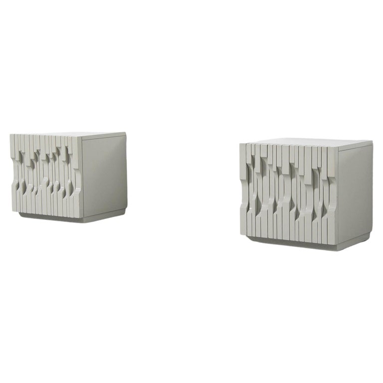 Luciano Frigerio Night Cabinets Pair, Italy, 1970 For Sale